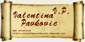 Valentina Pavković vizit kartica